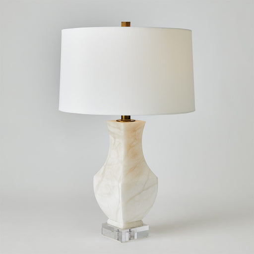 Global Views Alabaster Square Urn Lamp