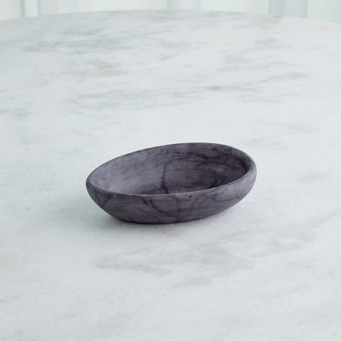 Global Views Oblique Alabaster Bowl - Black