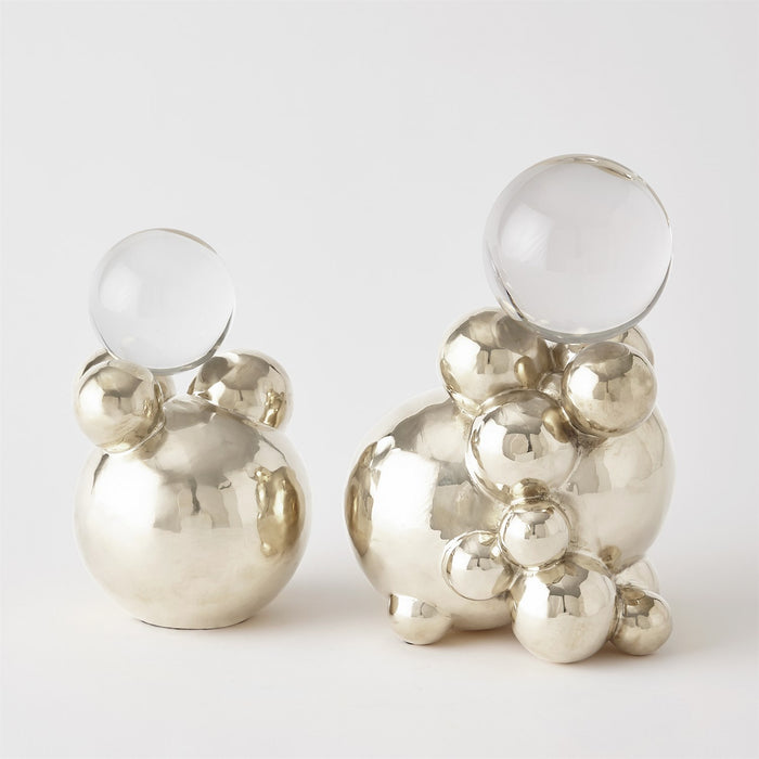 Global Views Bubble Orb Holder - Nickel with Crystal