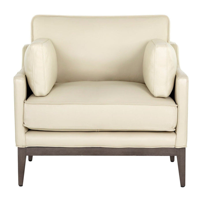 Sunpan Mackenzie Armchair - Astoria Cream Leather