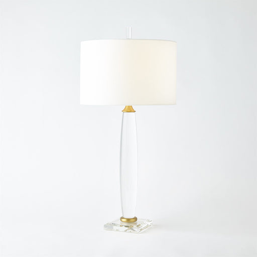 Global Views Bowed Crystal Column Lamp