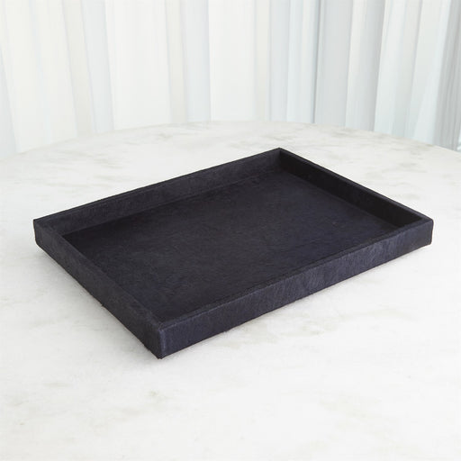 Global Views Blue Hair-on-Hide Tray