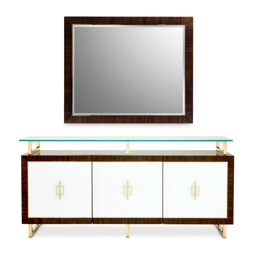 Michael Amini Belmont Place Sideboard & Mirror - Espresso