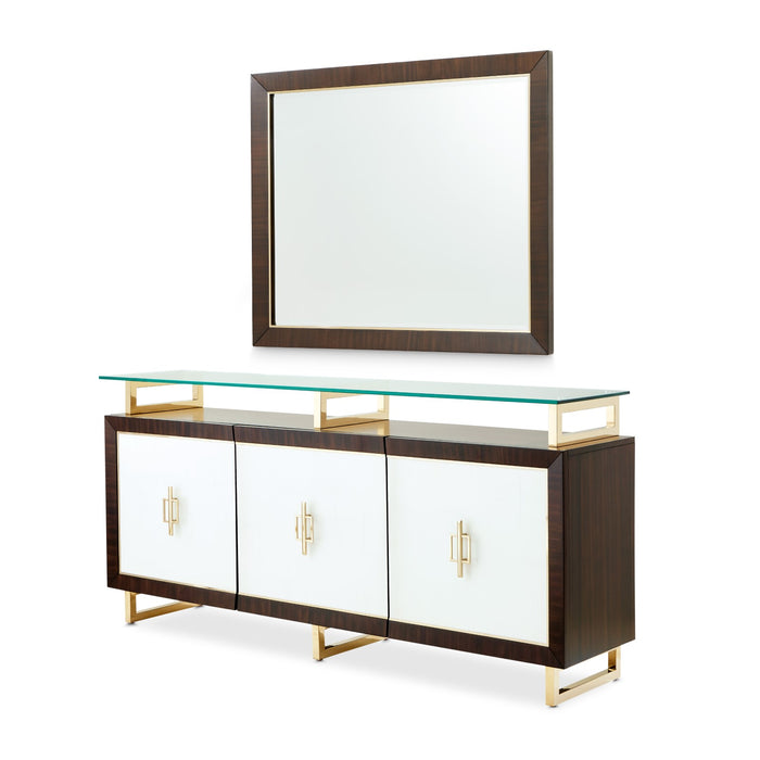 Michael Amini Belmont Place Sideboard & Mirror - Espresso