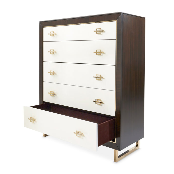 Michael Amini Belmont Place 5-Drawer Chest - Espresso