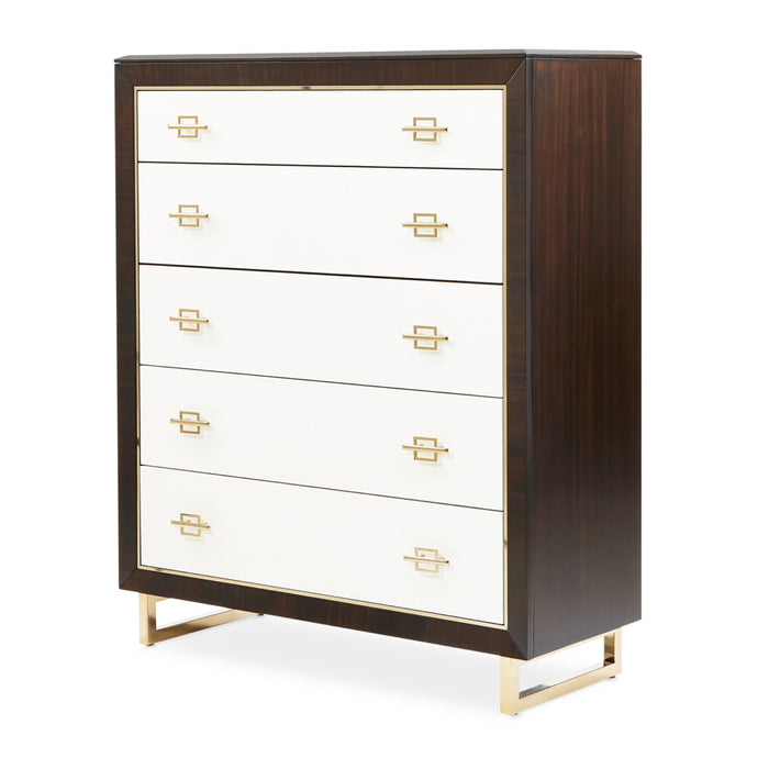 Michael Amini Belmont Place 5-Drawer Chest - Espresso