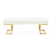 Michael Amini Belmont Place Bed Bench - Bright Gold