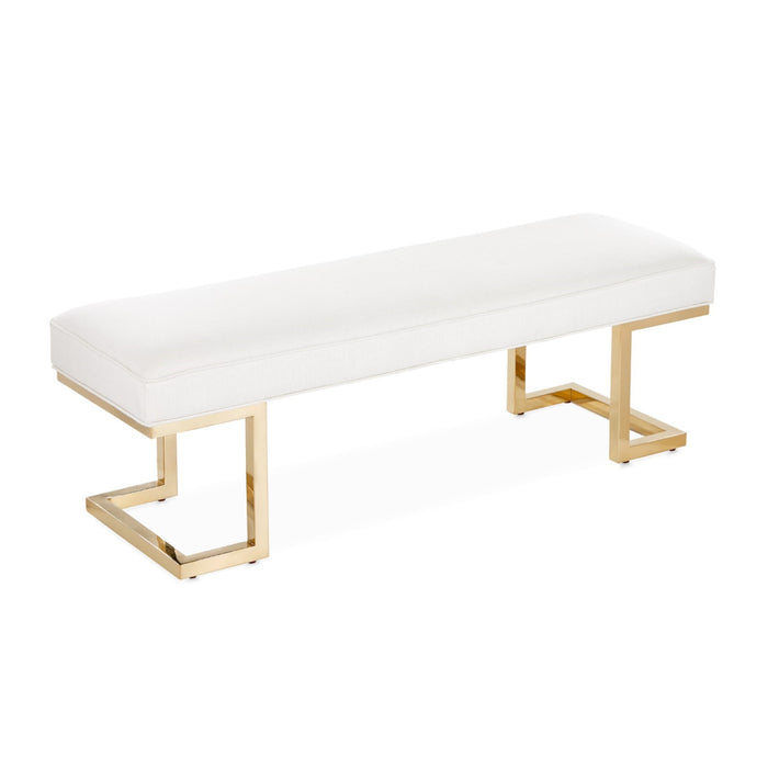 Michael Amini Belmont Place Bed Bench - Bright Gold