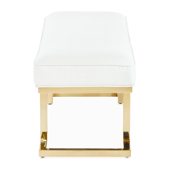 Michael Amini Belmont Place Bed Bench - Bright Gold