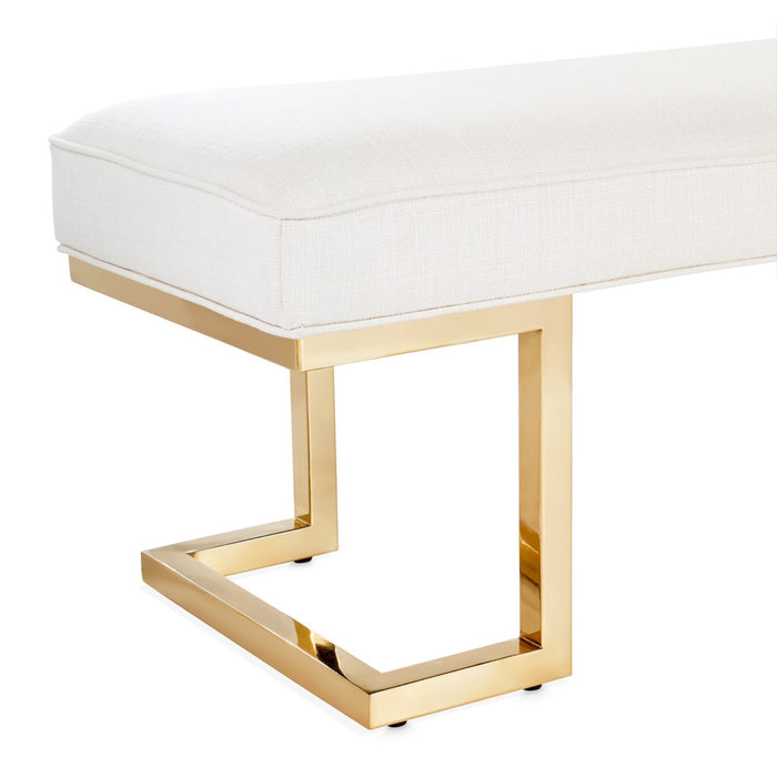 Michael Amini Belmont Place Bed Bench - Bright Gold