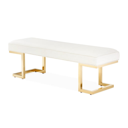 Michael Amini Belmont Place Bed Bench - Bright Gold