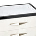 Michael Amini Tuxedo 3-Drawer Nightstand - Piano Keyboard