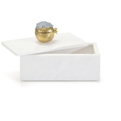 John Richard Cyanite Pomegranate And White Marble Box I