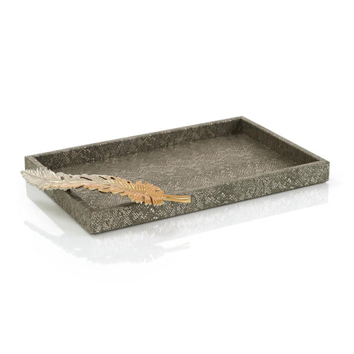 John Richard Feathered Vegan Snakeskin Tray