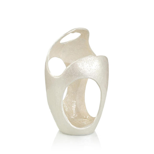 John Richard Iridescent White Sculptural Vase II