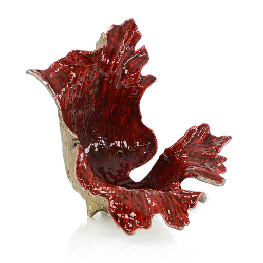 John Richard Organic Bowl In Crimson Red I