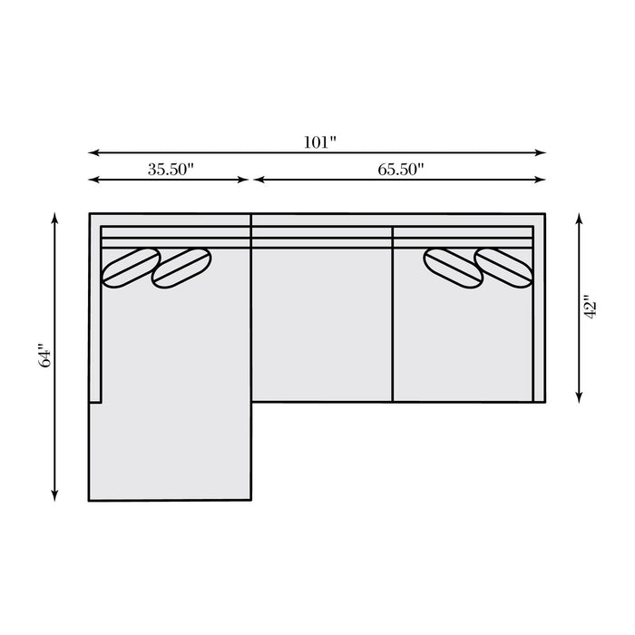 Bernhardt Plush Joli 2 PC Sectional