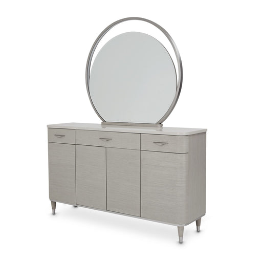 Michael Amini Eclipse Sideboard with Mirror - Moonlight