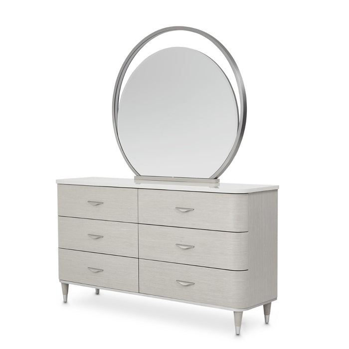 Michael Amini Eclipse Dresser with Mirror - Moonlight