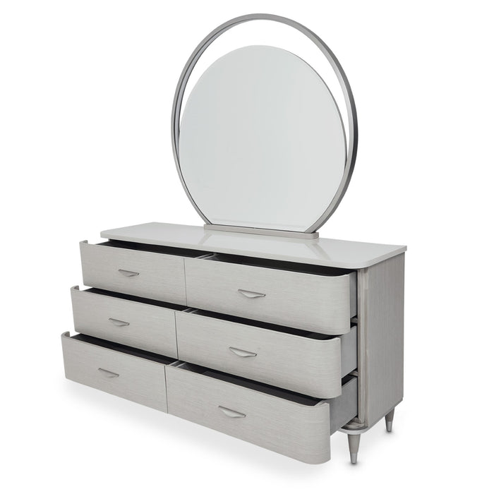 Michael Amini Eclipse Dresser with Mirror - Moonlight