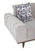 Michael Amini Balboa Chenille Sofa - Shell Gray/Warm Walnut