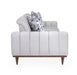 Michael Amini Balboa Chenille Sofa - Shell Gray/Warm Walnut