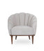 Michael Amini Balboa Chenille Accent Chair - Beach Gray/Warm Walnut