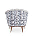 Michael Amini Balboa Chenille Accent Chair - Beach Gray/Warm Walnut