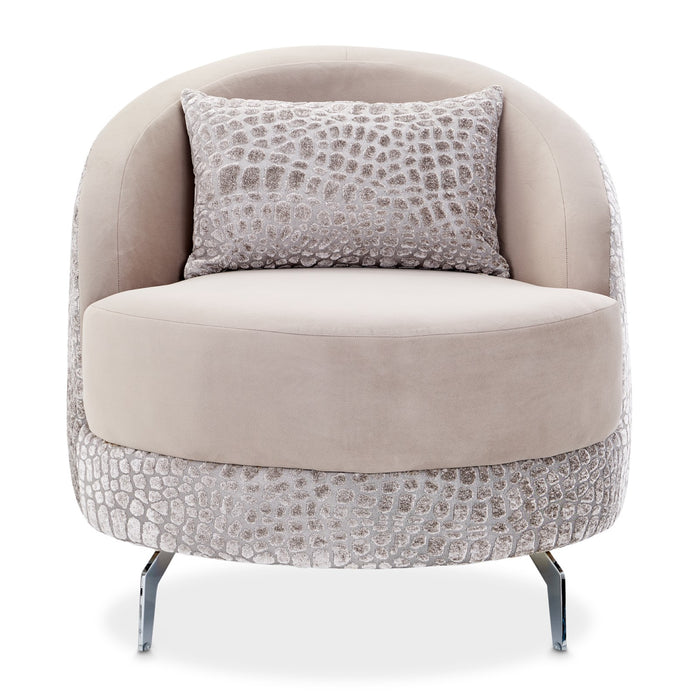 Michael Amini Dion Accent Chair Chair - Stone/Silver