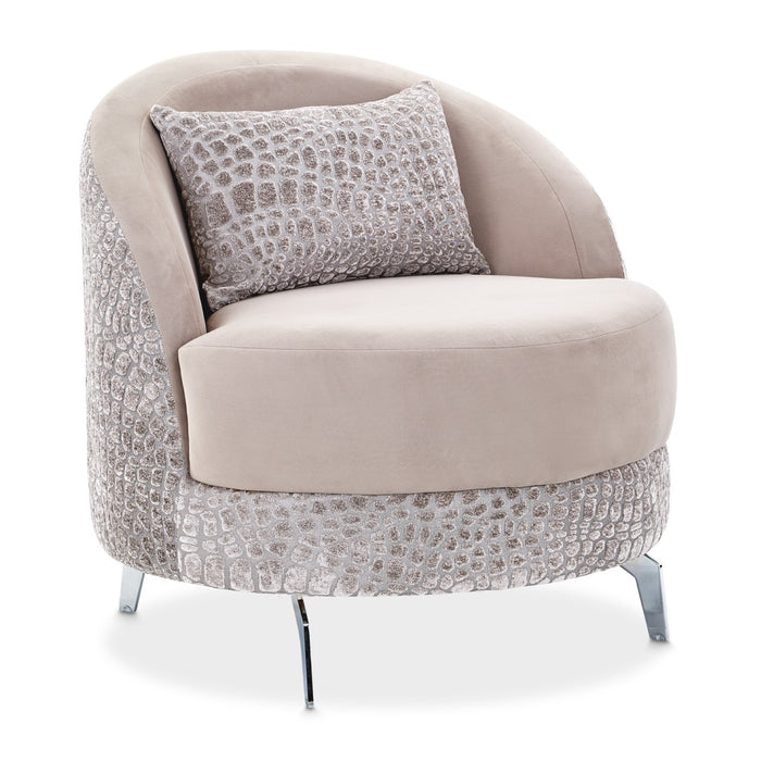 Michael Amini Dion Accent Chair Chair - Stone/Silver