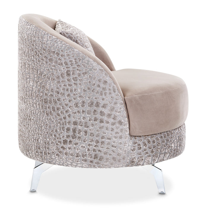 Michael Amini Dion Accent Chair Chair - Stone/Silver