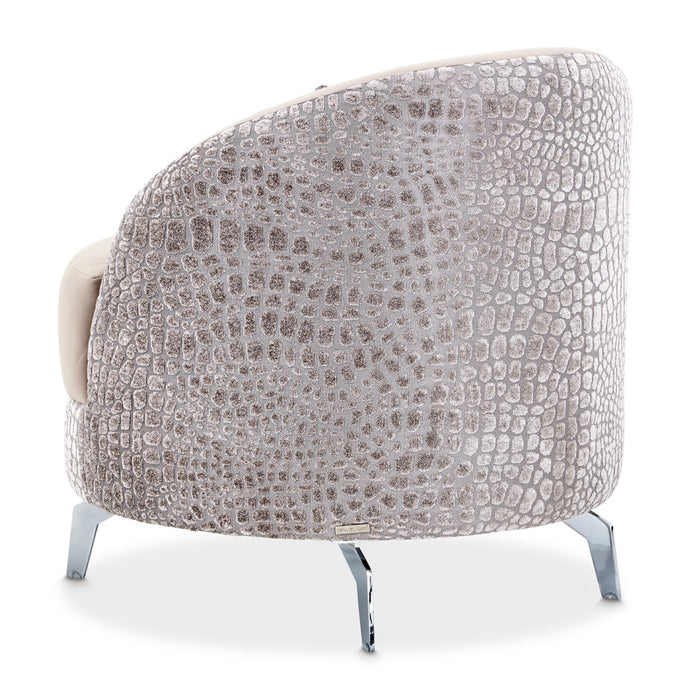 Michael Amini Dion Accent Chair Chair - Stone/Silver