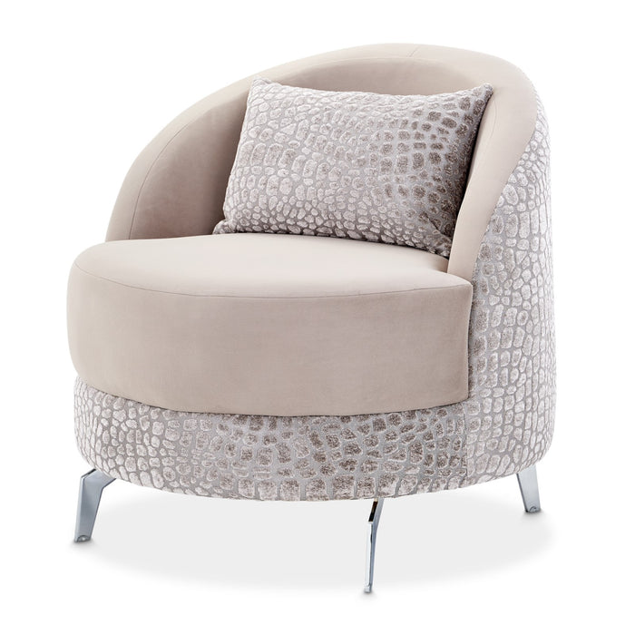 Michael Amini Dion Accent Chair Chair - Stone/Silver