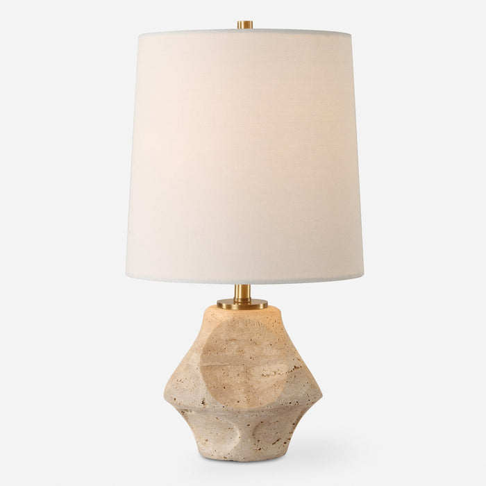 Uttermost Indent Travertine Accent Lamp