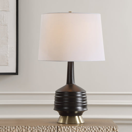 Uttermost Foster Black Glaze Table Lamp