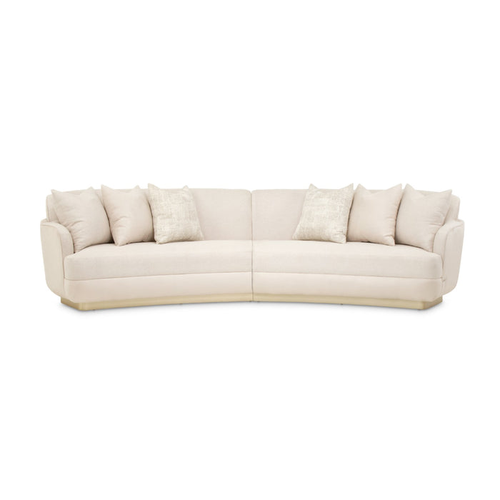 Michael Amini Aurora 2-Piece Sectional Sofa - Linen/Moonlight