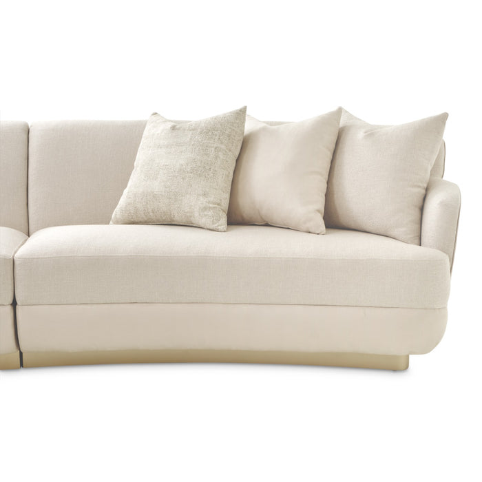 Michael Amini Aurora 2-Piece Sectional Sofa - Linen/Moonlight