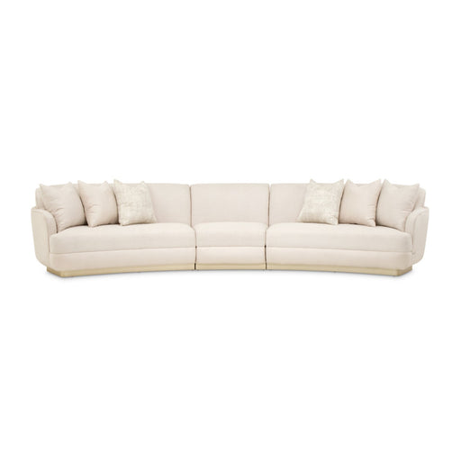 Michael Amini Aurora 3-Piece Sectional Sofa - Linen/Moonlight