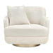 Michael Amini Aurora Swivel Accent Chair - Linen/Moonlight