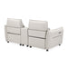 Michael Amini Verona 3-Piece Sectional with Storage Console - Light Gray