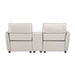 Michael Amini Verona 3-Piece Sectional with Storage Console - Light Gray