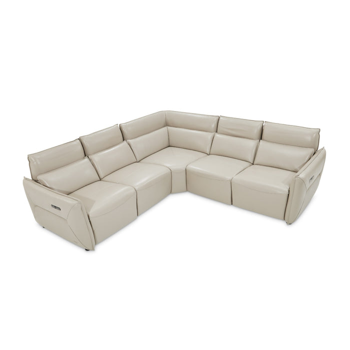 Michael Amini Verona 5-Piece Sectional - Light Gray