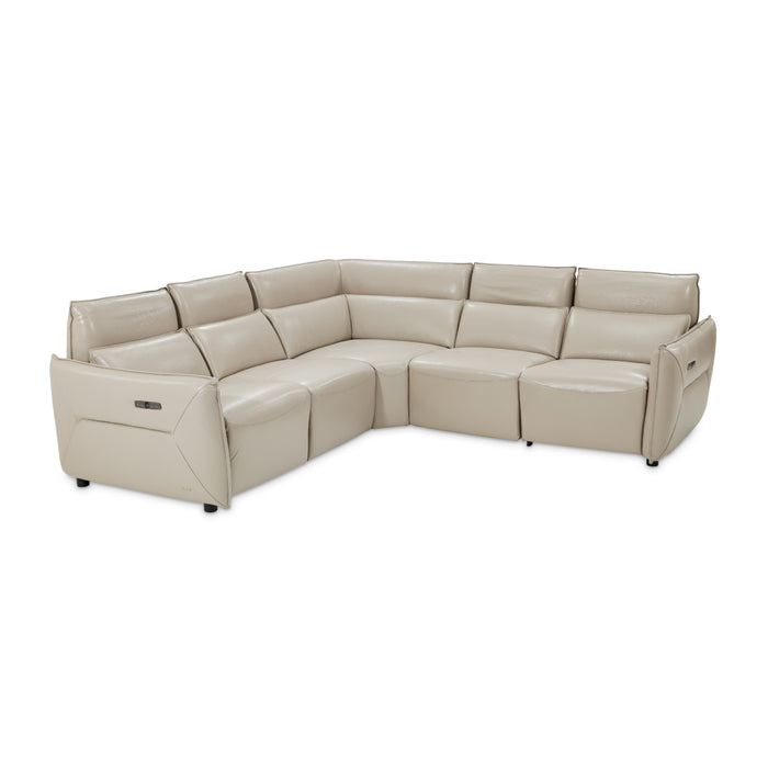 Michael Amini Verona 5-Piece Sectional - Light Gray