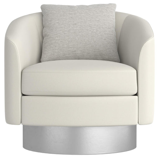 Bernhardt Interiors Camino Silver Leaf Swivel Chair