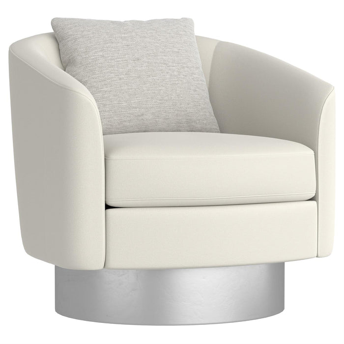 Bernhardt Interiors Camino Silver Leaf Swivel Chair