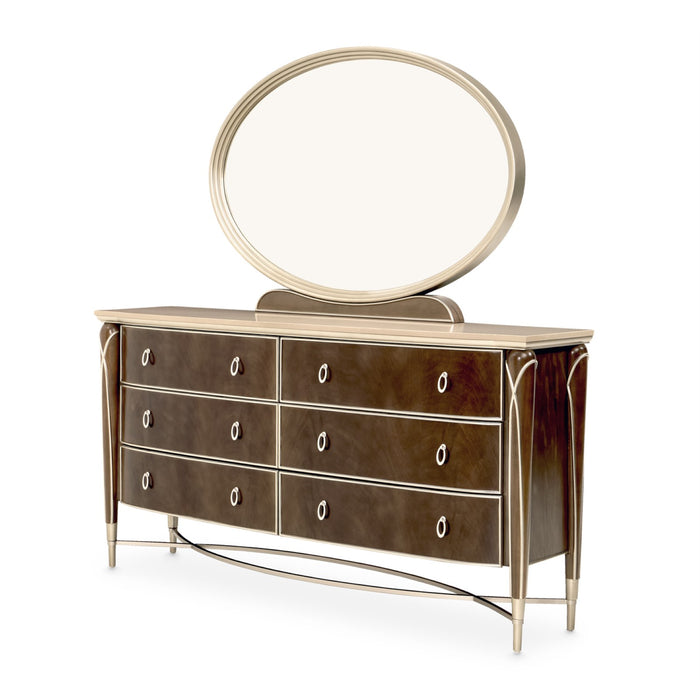 Michael Amini Villa Cherie Dresser - Hazelnut