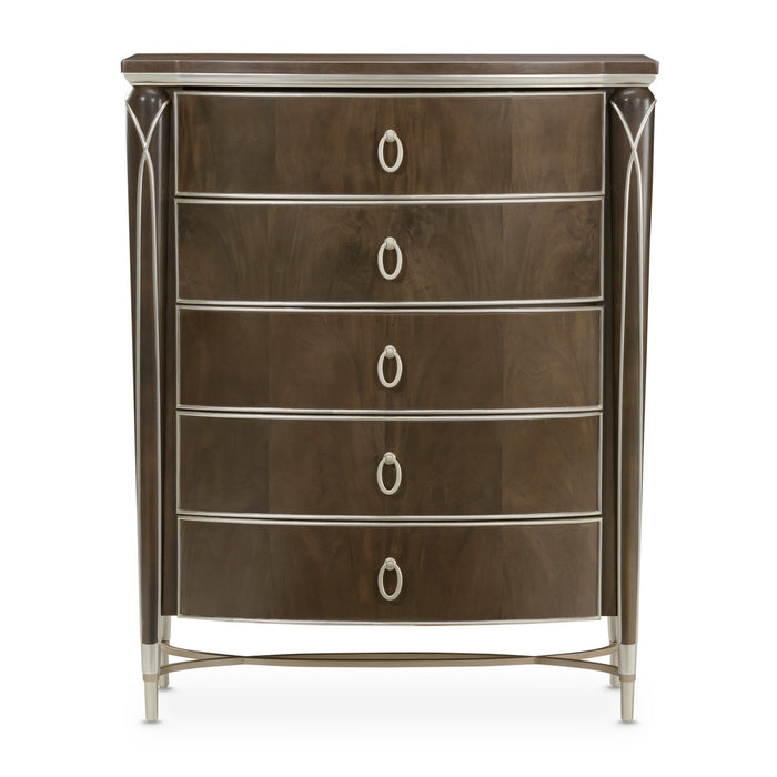 Michael Amini Villa Cherie Highboy Chest - Hazelnut