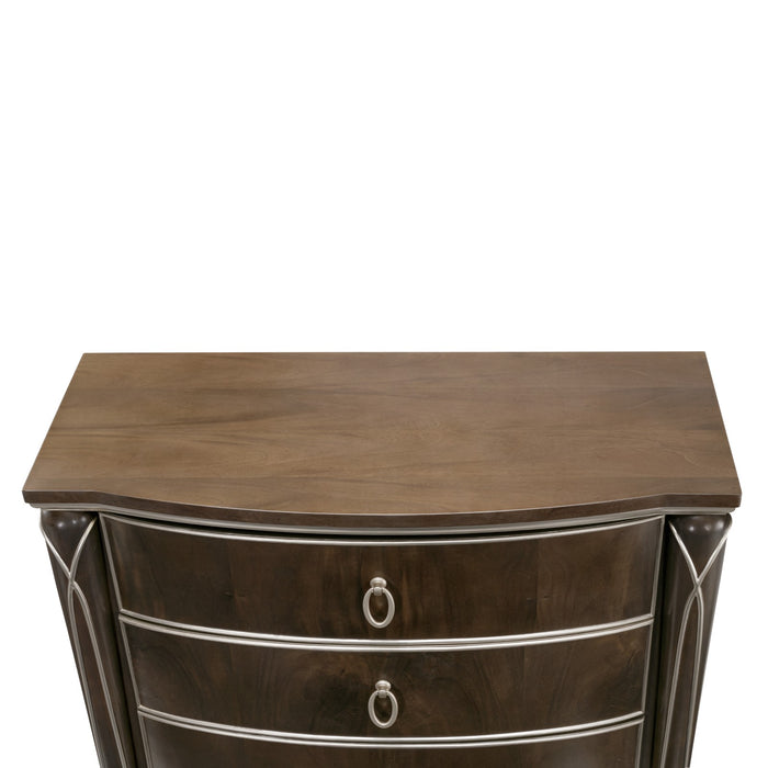 Michael Amini Villa Cherie Highboy Chest - Hazelnut