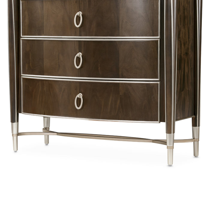 Michael Amini Villa Cherie Highboy Chest - Hazelnut