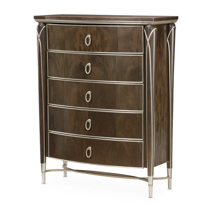 Michael Amini Villa Cherie Highboy Chest - Hazelnut